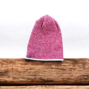 H&M Unisex Red White Knit Beanie/Hat with Folderover Cuff